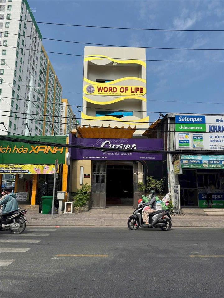 Giảm sâu về 27 tỷ! bán nhà mặt tiền âu cơ q.tân phú  dt 5,5x30m hầm 6 tầng có hđt 85 triệu