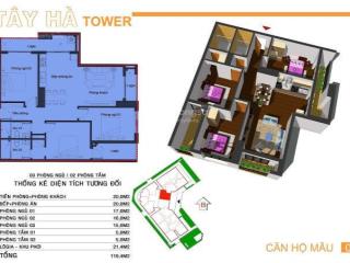 Chính chủ bán căn 119,4m2. tầng trung. vuông vắn. 3pn  2vs full nội thất. cửa tb ban công đn