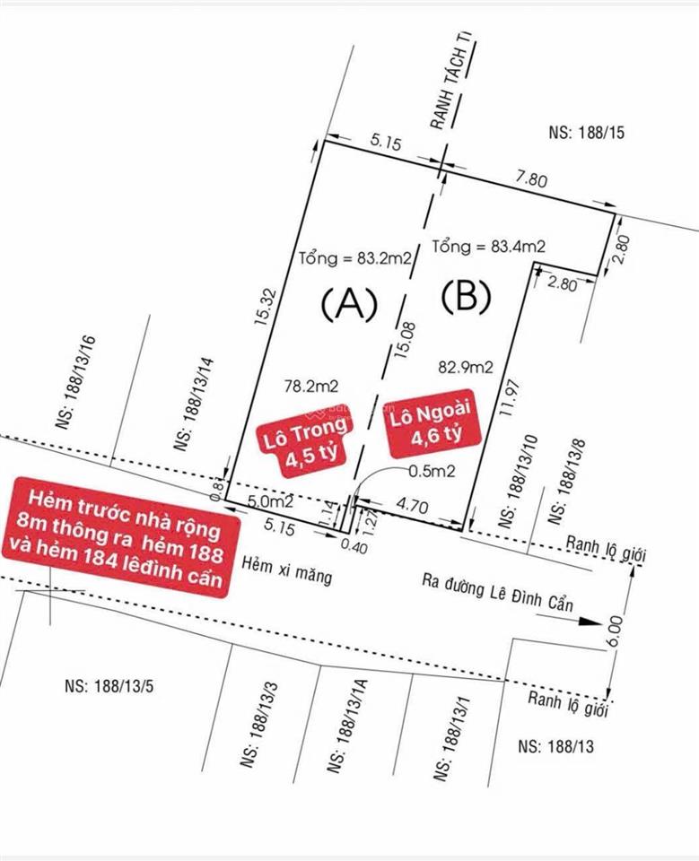 Cặp nhà hẻm xe hơi 8m lê đình cẩn2 sổ riêngsát tên lửa83m2gpxd full 3,5 tấm
