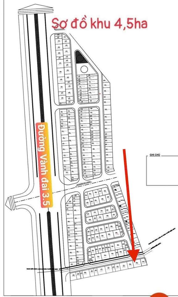 Bán lô 53.7m2 giá tốt trục xương cá vài bước chân ra đường vành đai 3.5 không có lô thứ hai