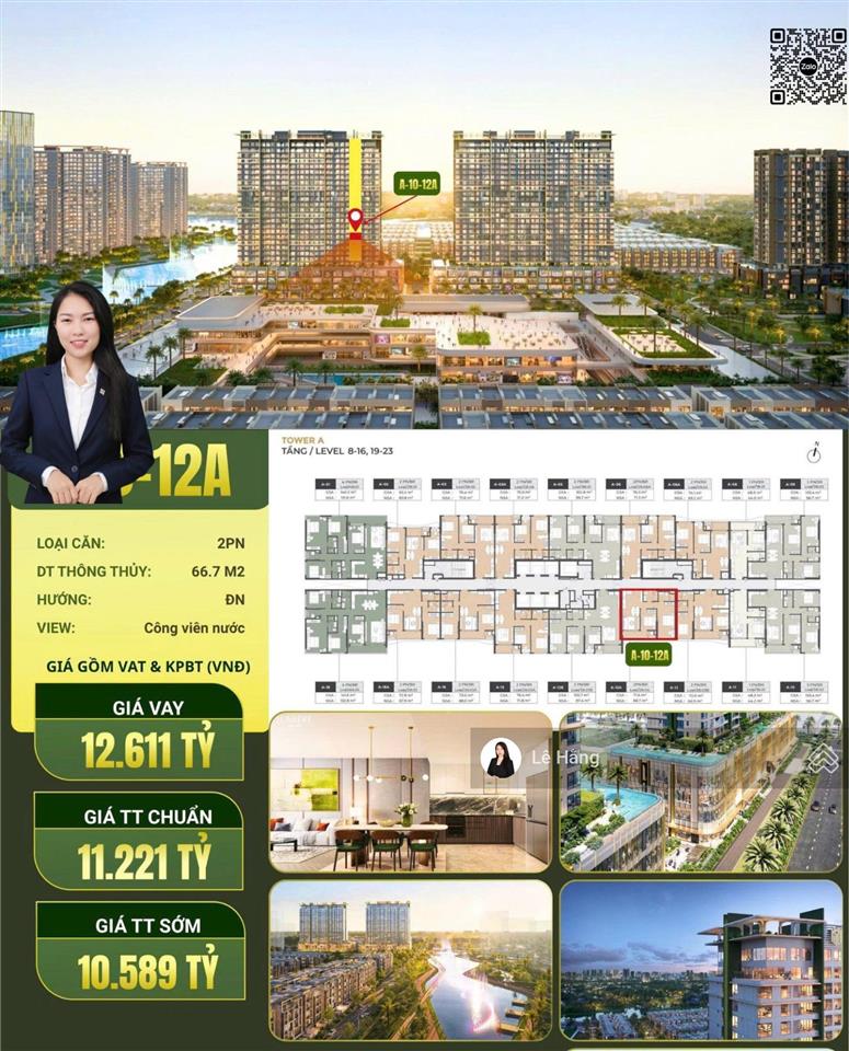 Bán căn 2pn lumiere midtown view trực diện trung tâm thương mại và nhạc nước