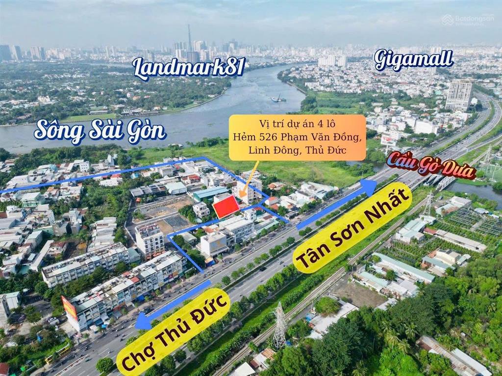 Bán đất phạm văn đồng, thủ đức gần gigamall chợ hiệp bình. shr, xây cao tầng