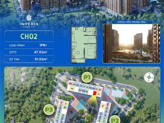 Bán căn hộ 1pn + 51m2, 2,883 tỷ tại the parkland  imperia ocean city