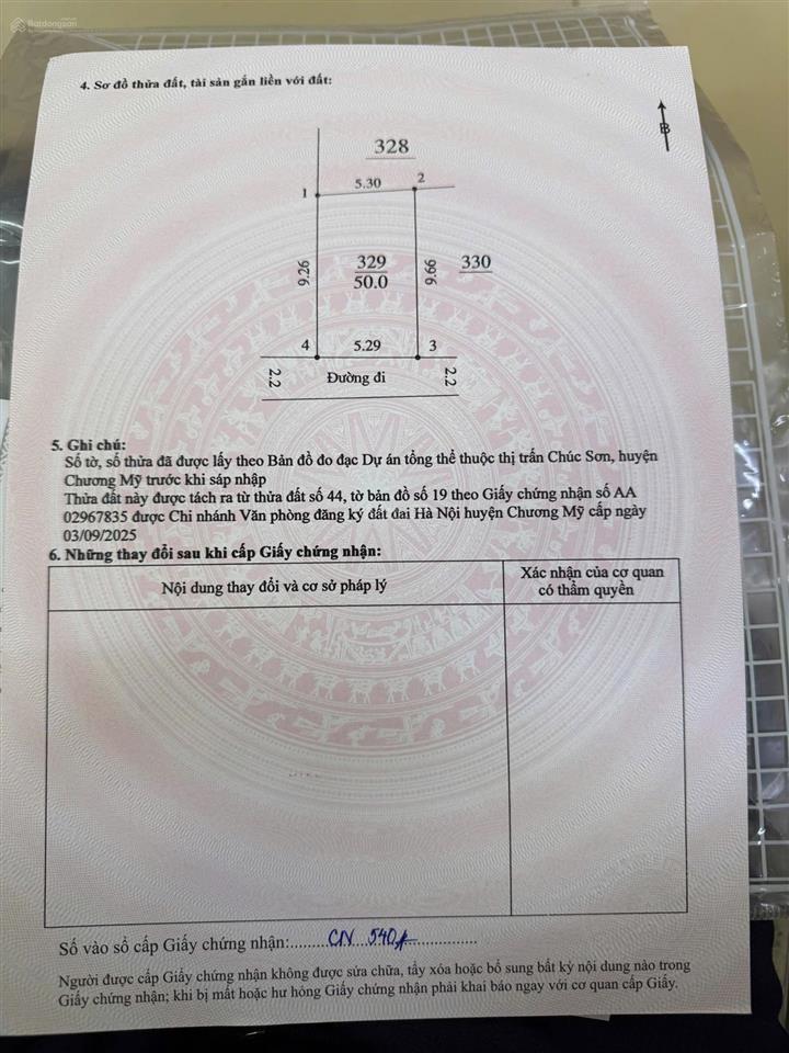 Bán 2 mảnh đất 50m2 chúc sơn chương mỹ, oto đỗ cửa giá 3,4 tỷ . 0989 462 ***