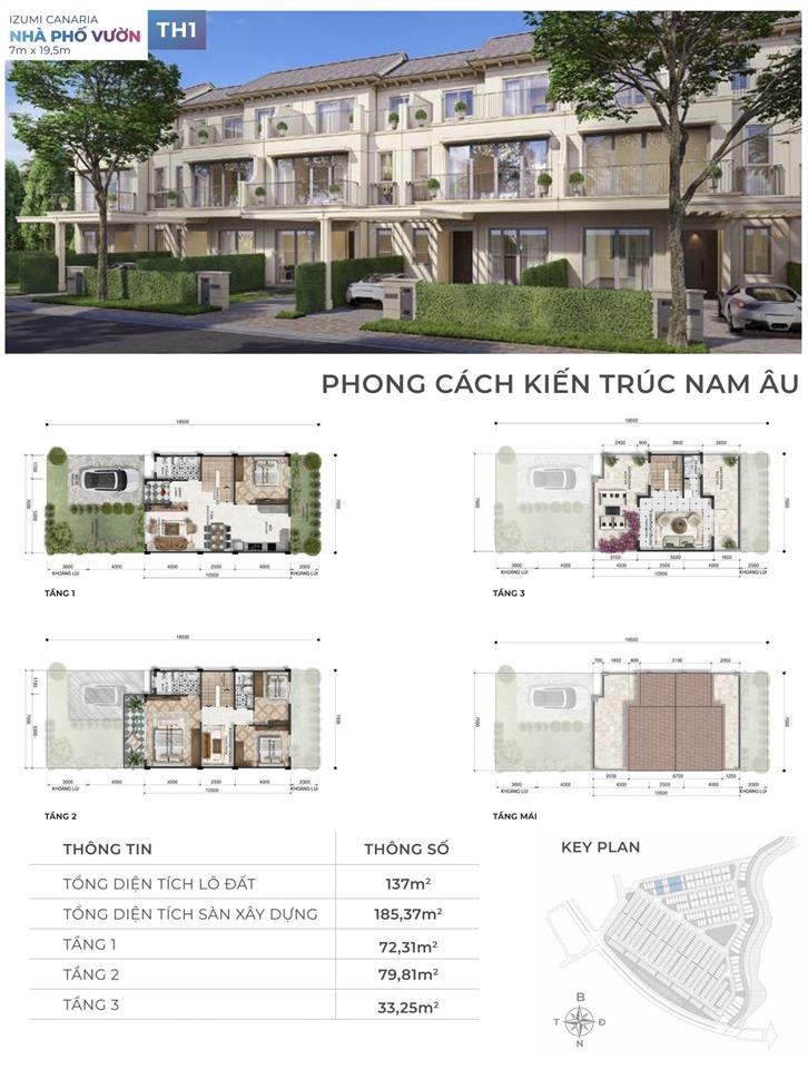 Mua trực tiếp từ nam long, nhà phố 2 mặt tiền khu canaria mới nhất izumi city. t. toán từ 12  36th