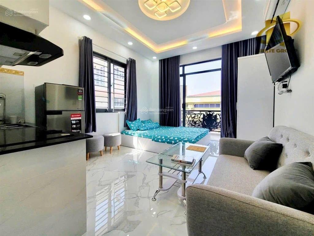 Cho thuê căn hộ studio 38m2, bancong đầy đủ nội thất gần cầu ông lãnh quận 4