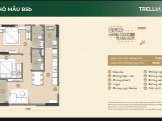 Căn hộ góc 2pn siêu đẹp trellia chiết khấu cao
