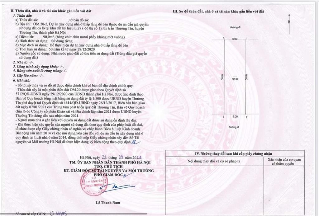Chính chủ bán liền kề him lam thường tín giá 13,5 tỷ