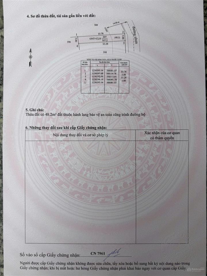 Đất mặt tiền đường kinh doanh dt782 ngay kcn phước đông(dt 5 x32m thổ 60m) giá 900tr.  0909 362 ***