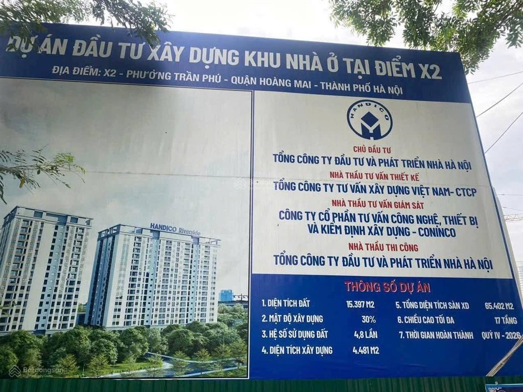 Bán căn hộ 43m2 tại dự án x2 trần phú, hoàng mai