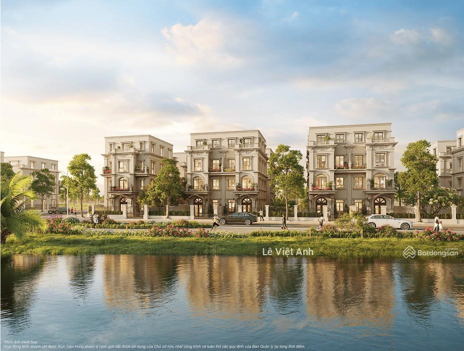Biệt thự song lập view sông bình minh 228m² hướng tây nam sổ đỏ lâu dài