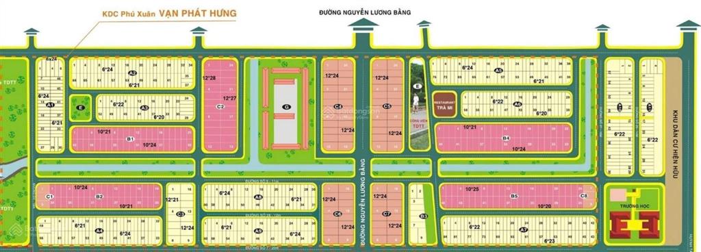 Cần bán đất nền 6*22m giá 55 tr/m2 kdc phú xuân vạn phát hưng, nhà bè.  0916 226 ***