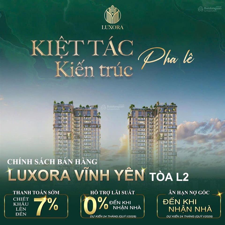 Siêu phẩm đầu tiên  luxora vĩnh yên tọa lạc "trái tim" bắc đầm vạc, vĩnh phúc  giá trị thăng hoa