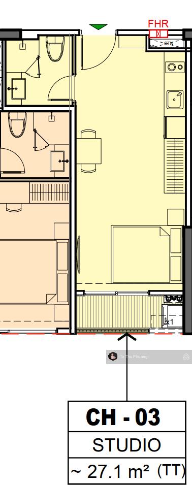 Bán căn hộ studio 27,1m2 bc đông nam, view hồ san hô, tòa paris tầng cao view thoáng  0928 508 ***