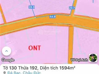Bán đất tại xã đá bạc, châu đức, bà rịa vũng tàu, 590 triệu, 130 m2 chính chủ uy tín