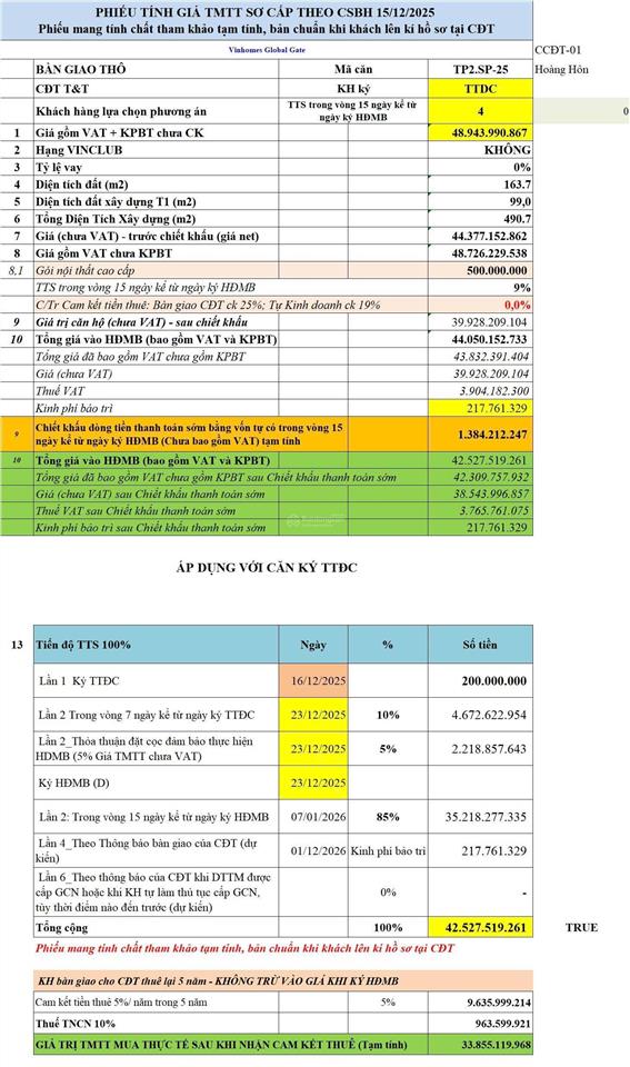 Liền kề thiên nga 1  tinh hoa vin cổ loa tn1, 99m2, mt 5.5m, 491m2 sàn, 5 tầng 1 tum, 1hầm, 33.9tỷ