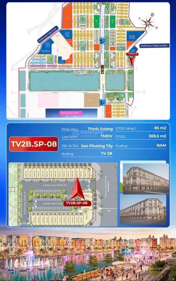 Cặp căn giá tốt nhất phân khu sao phương tây 85m2, giá 15.6 tỷ