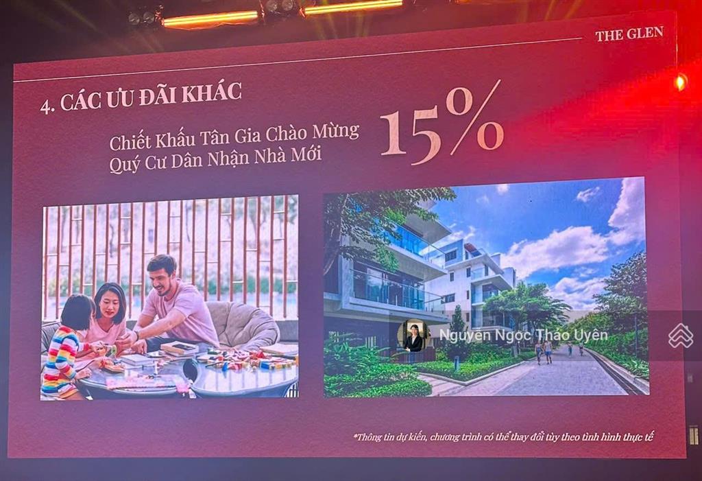 The glen  ck 29%, 3 option thanh toán, dt 419m2 giá 23ty1