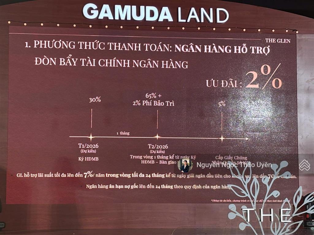 The glen  ck 29%, 3 option thanh toán, dt 419m2 giá 23ty1