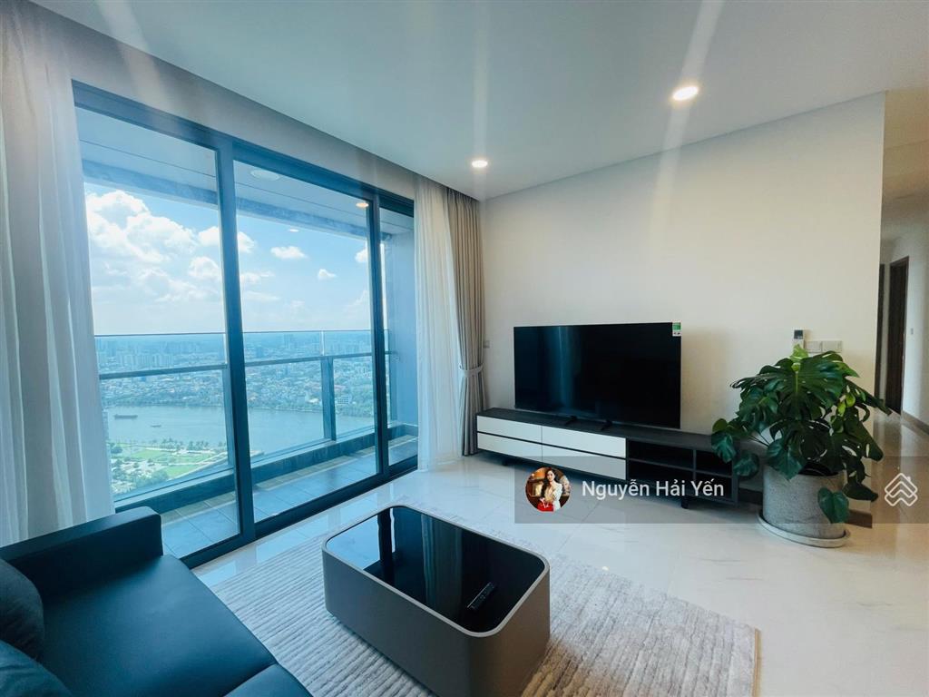 Hải yến nam minh land cho thuê căn hộ sunwah pearl 2 phòng ngủ + 1, tầng cao, giá 45tr đủ nội thất