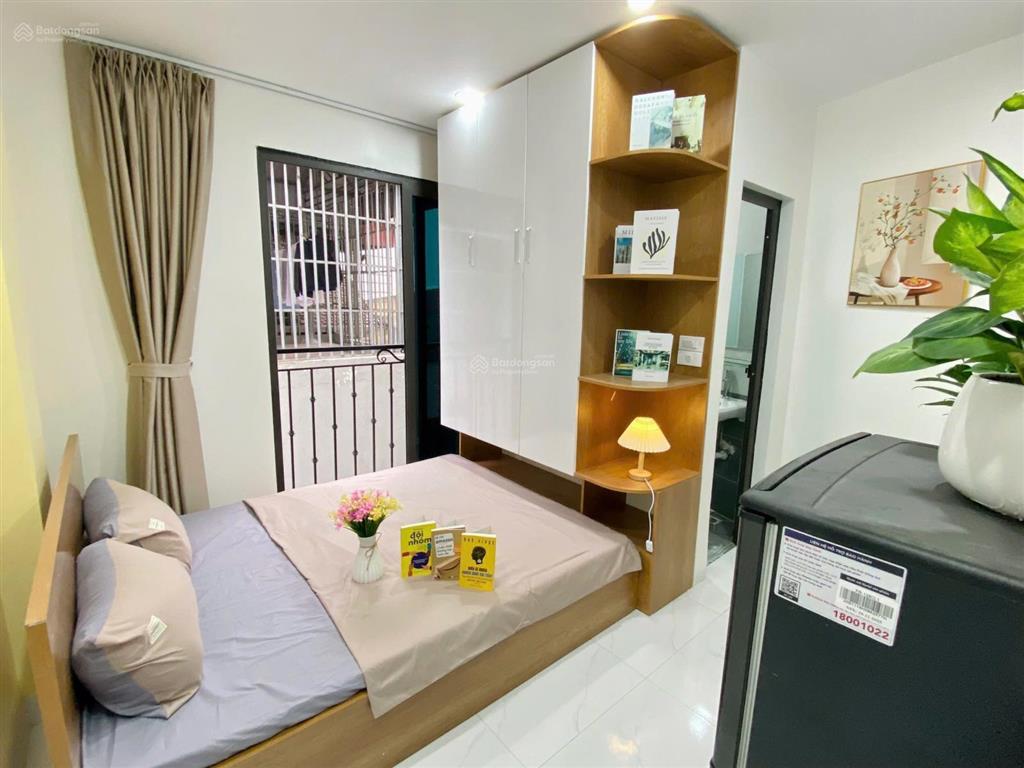 Toà chdv trung kính, 50m2*7t, mt 4.5m, 11 phòng kk, sát phố, hai thoáng, đủ pccc, dòng tiền 6%/năm