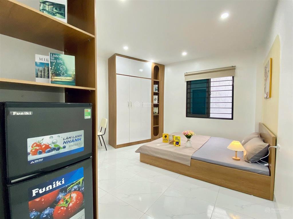 Toà chdv trung kính, 50m2*7t, mt 4.5m, 11 phòng kk, sát phố, hai thoáng, đủ pccc, dòng tiền 6%/năm