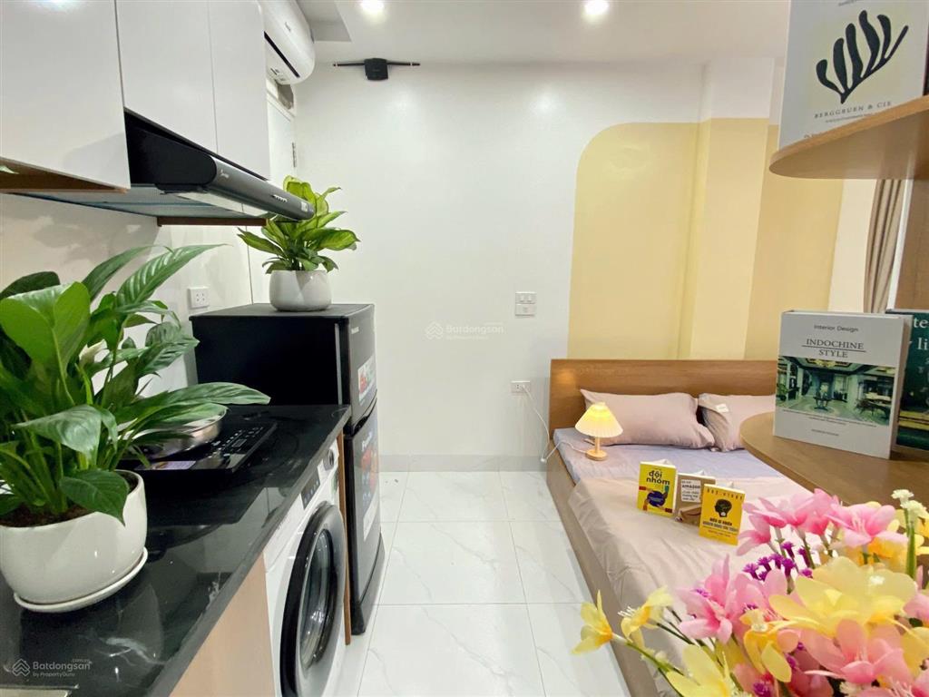 Toà chdv trung kính, 50m2*7t, mt 4.5m, 11 phòng kk, sát phố, hai thoáng, đủ pccc, dòng tiền 6%/năm