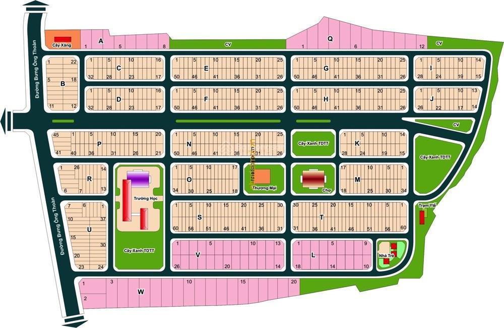 Bán đất nền dự án kdc sở văn hóa thông tin đường bưng ông thoàn giá 72 triệu/m2