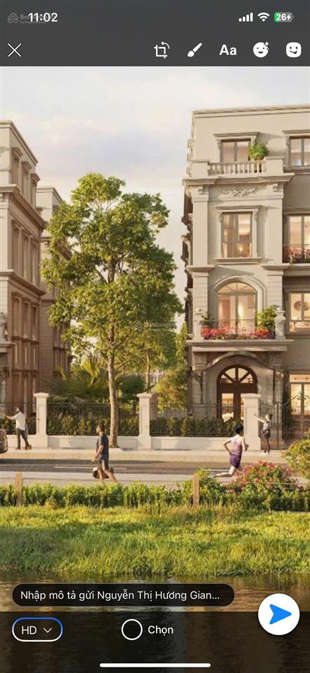 Đơn lập vip 311,9m2 giá 83 tỷ view sông gần công viên