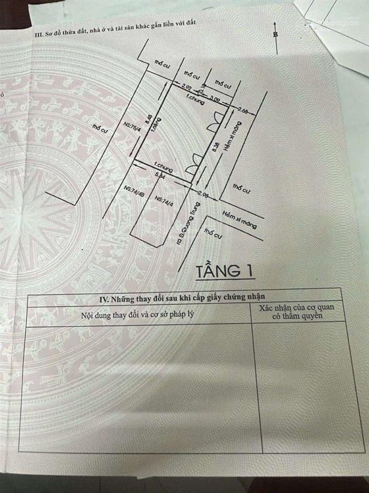 2 tầng  ngang khủng 8.5m phan văn trị gò vấp  50m2  6.150 (bl)