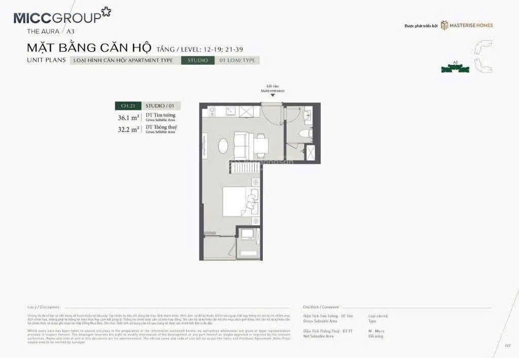 Cần bán nhanh căn hộ studio tòa a2 lumiere evergreen view hồ