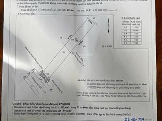 Bán đất mặt tiền đường tl825 thị trấn hậu nghĩa, dt 1194m2 bao full thổ giá 1 tỷ/m