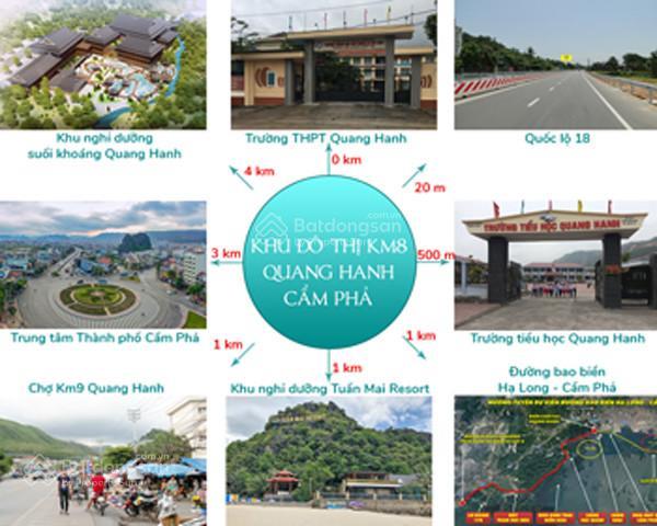 Đất nền sổ đỏ khu đô thị km8 quang hanh quảng ninh giá tốt