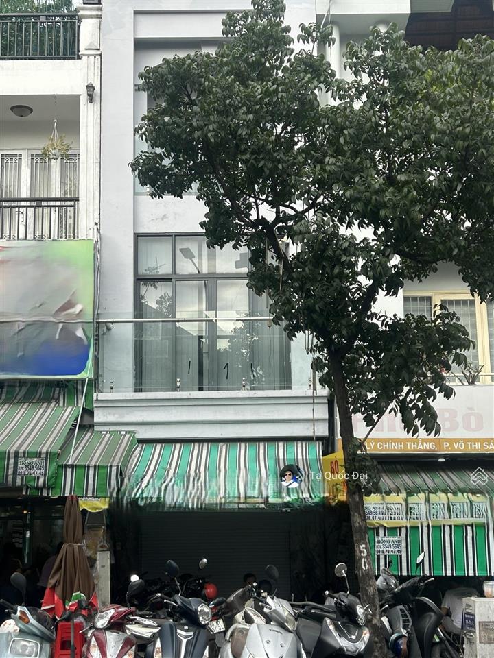 Quận 3  mặt tiền lý chính thắng  vỉa hè lớn 10m  dòng tiền 60tr/tháng  52.6m2  19 tỷ