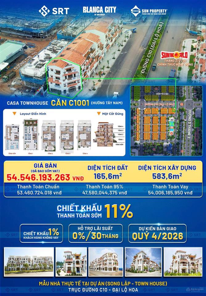 Suất ngoại giao căn hoa hậu nhà phố 2 mặt tiền đẹp nhất dự án