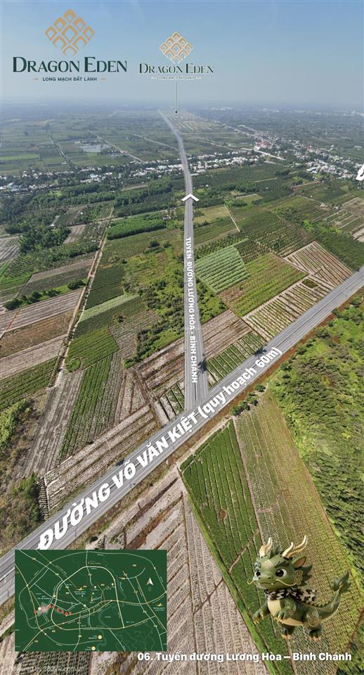 Bán đất full thổ 90m2đường nhựa 18mtrực diện hạ tầng võ văn kiệt, vành đai 3,4metro tương lai