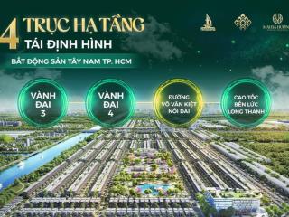 Bán đất full thổ 90m2đường nhựa 18mtrực diện hạ tầng võ văn kiệt, vành đai 3,4metro tương lai