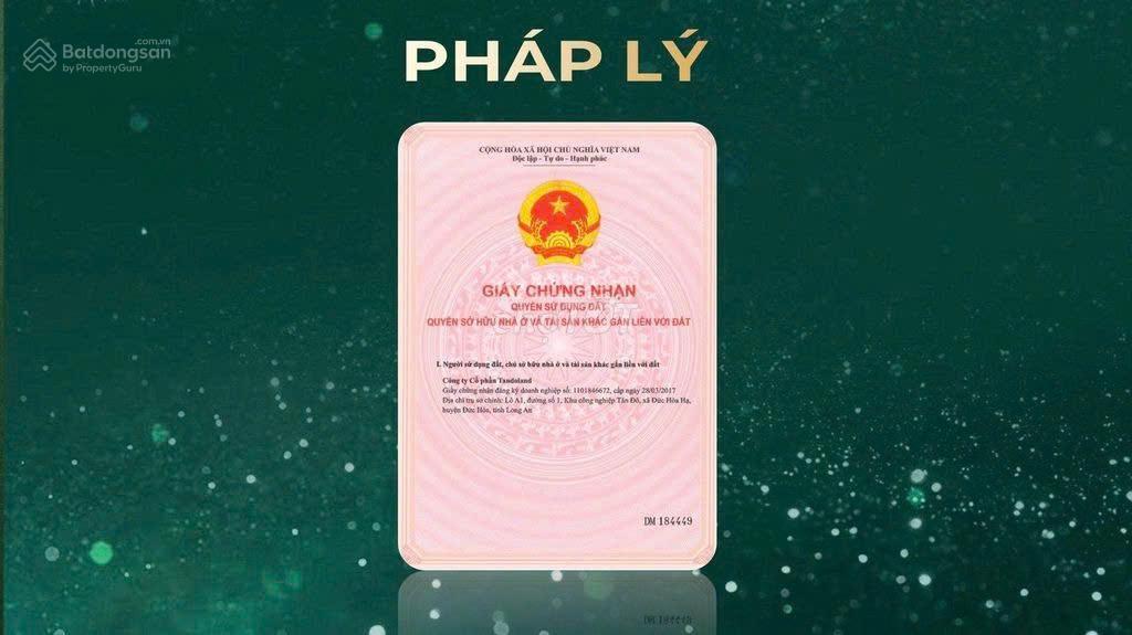 Bán đẩt thổ(5x22) xây dựng tự do  sổ hồng riêng sát bình chánh đón sóng hạ tầng vành đai & metro