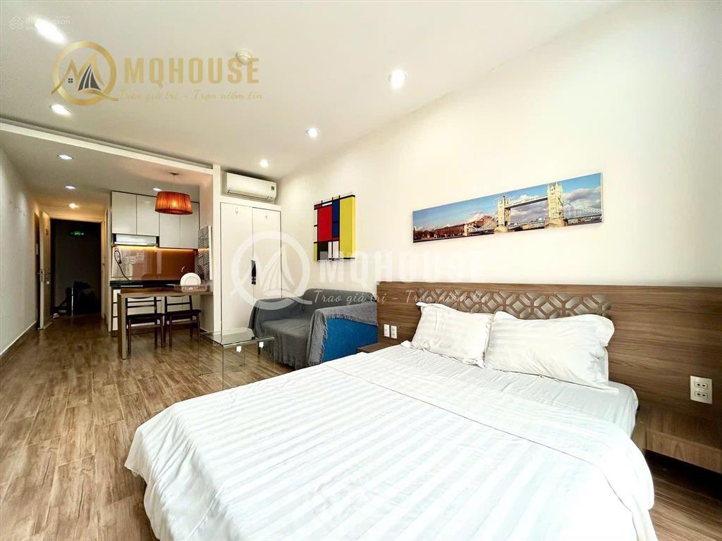 Studio bancol 35m2 có thang máy, bảo vệ 24/24, dọn dẹp phòng, thay drap hàng tuần, đường lê văn sỹ