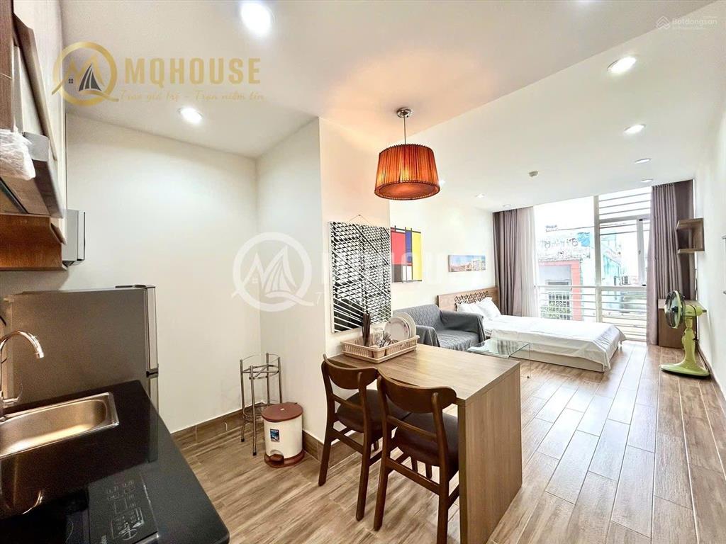 Studio bancol 35m2 có thang máy, bảo vệ 24/24, dọn dẹp phòng, thay drap hàng tuần, đường lê văn sỹ