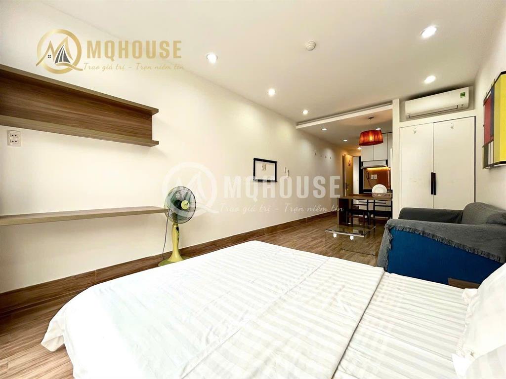 Studio bancol 35m2 có thang máy, bảo vệ 24/24, dọn dẹp phòng, thay drap hàng tuần, đường lê văn sỹ