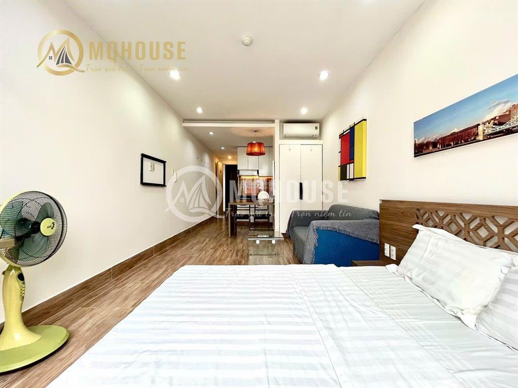 Studio bancol 35m2 có thang máy, bảo vệ 24/24, dọn dẹp phòng, thay drap hàng tuần, đường lê văn sỹ