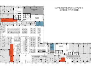 Chính chủ cho thuê miễn phí shophouse sunrise city north tower, 2 mặt tiền, lối đi chính