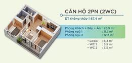 Bán căn hộ tại kcn samsung phổ yên, thái nguyên dt 60m2 2pn, 2wc giá 1,6 tỷ , sẵn cho thuê.