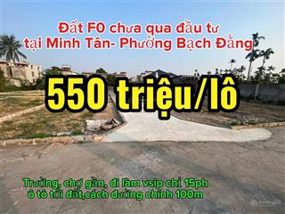 Bán đất minh tân thủy nguyên rất ít có đất bán, chỉ 550tr/ lô, ngay đường to