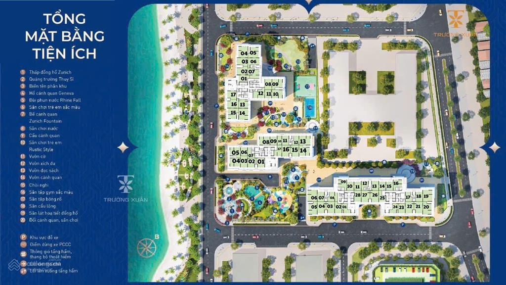 Cho thuê chân đế tòa chung cư zurich 02 căn mặt sảnh căn 02