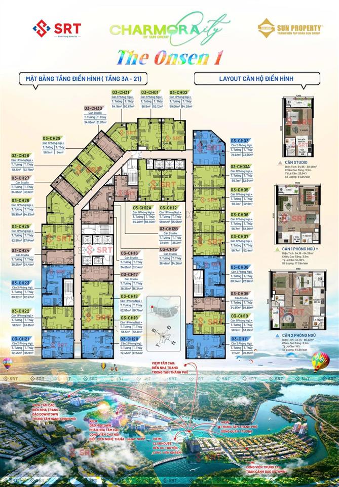 Giỏ hàng độc quyền the onsen1 và the charm anh chị  em ráp căn trực tiếp luôn ạ