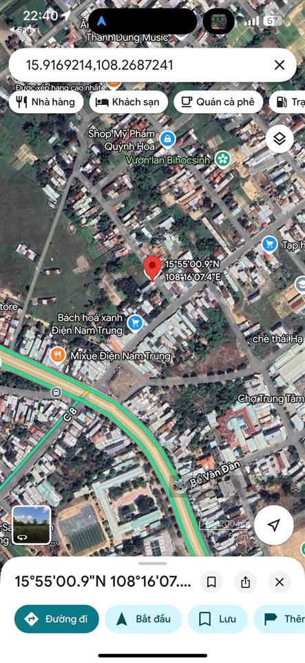 Lô đất làm nhà vườn cực đẹp vị trí tiềm năng tại điện bàn  cách khu đô thị fpt 5km về phía hội an