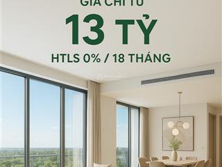 Bán căn 167m2 tầng cao view sông giá 13.x tỷ  vốn ban đầu 4.2 tỷ  htls 0%/12 tháng