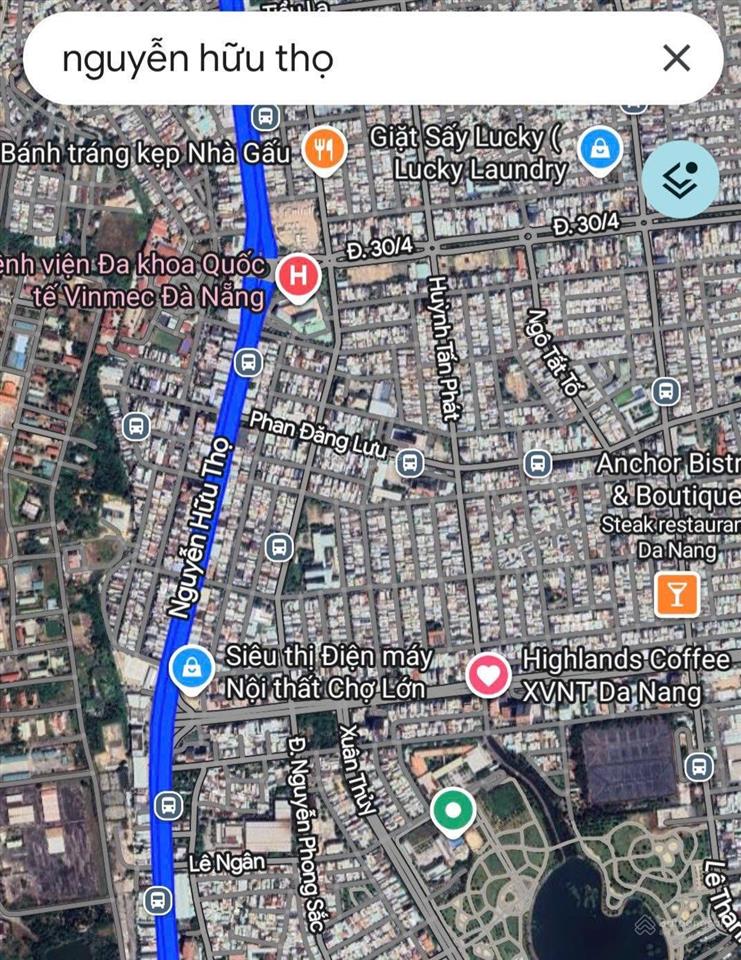 Bán đất odt 1.000m² mặt tiền nguyễn hữu thọ, đà nẵng   giá 110tr/m²  xây dựng ngay